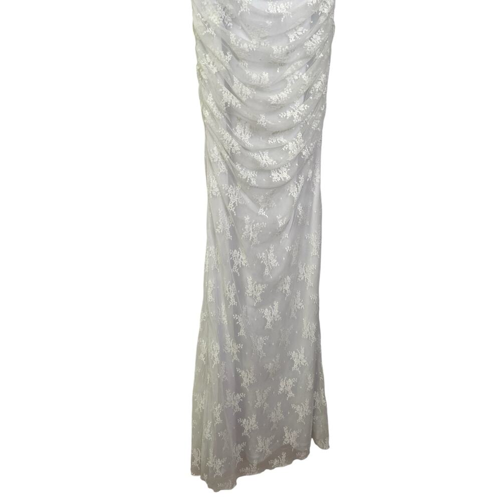 Majorelle Leonie Floral Lace Rosette Maxi Bridal Wedding Coquette Cocktail S - Picture 7 of 13